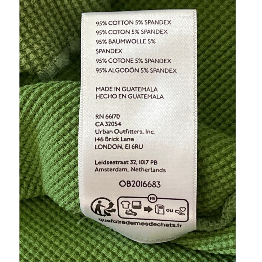 New We the Free Easy Does it Tee Thermal Womens Size L Green Textured Tiny Hole - Picture 11 of 14